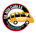 Logo corporativo de transporte escolar institucional y turístico Agua Clara S.A.
